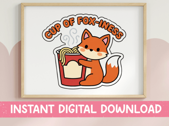Cup of Fox-iness: A Charming Embroidery Design