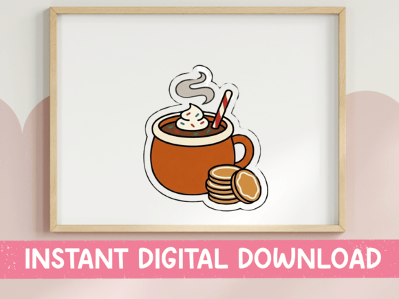 Hot Cocoa and Cookies Sticker: A Perfect T-Shirt Design Graphic
