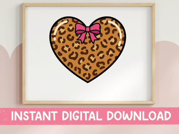 Leopard Heart Coquette Bow: A Bold Embroidery Choice