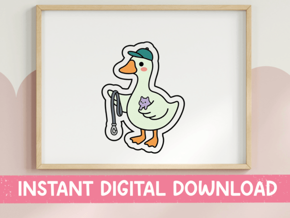 Review: Dog Walker Duck Sticker Design for T-Shirt Graphics